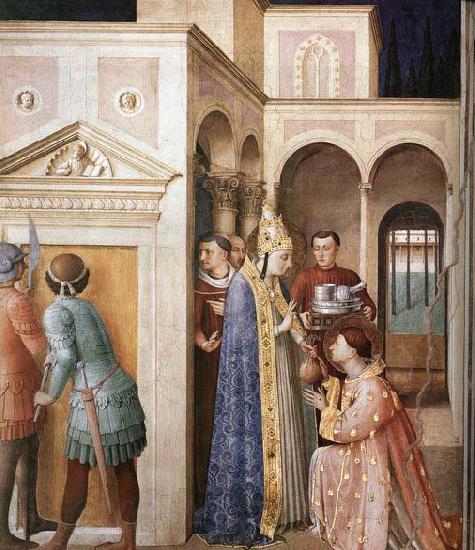 ANGELICO  Fra St Lawrence Receives the Treasures of the Church